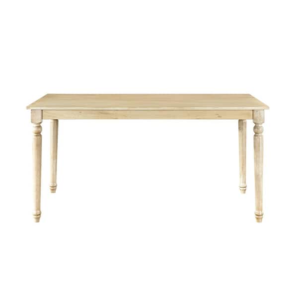 ATHMILE 7-Piece Natural MDF Top Table Set (Seats-6)