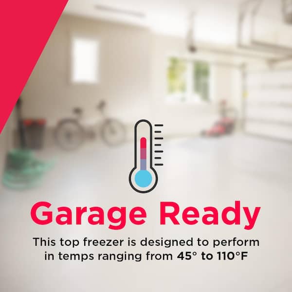Frigidaire - 30 in. 20 cu. ft. Garage Ready Freestanding Top Freezer Refrigerator in Stainless Steel, ENERGY STAR