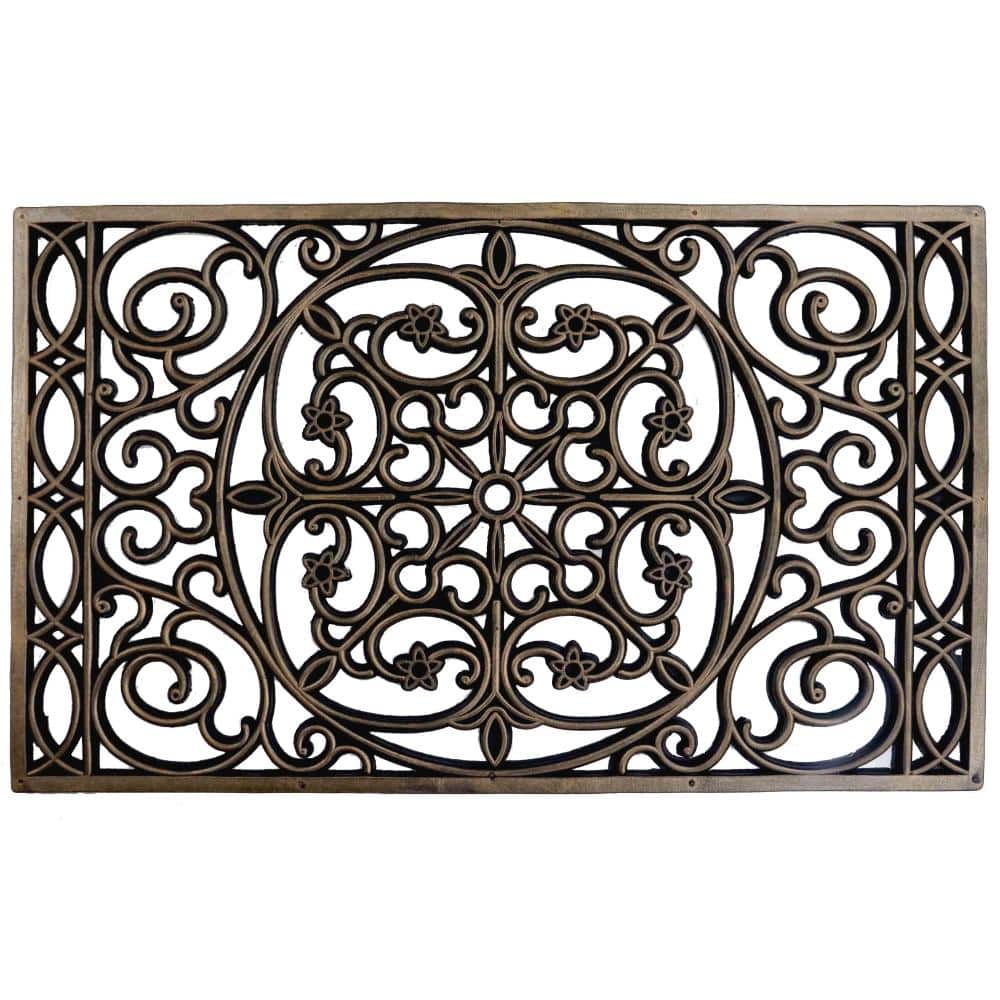 "Iron-Inspired Rubber Floor Mat with Swirl Design Heavy-Duty Anti-Slip Rug for Entryway 18x30"", Rubber Elegant Swirl" price history on PriceWatchPro
