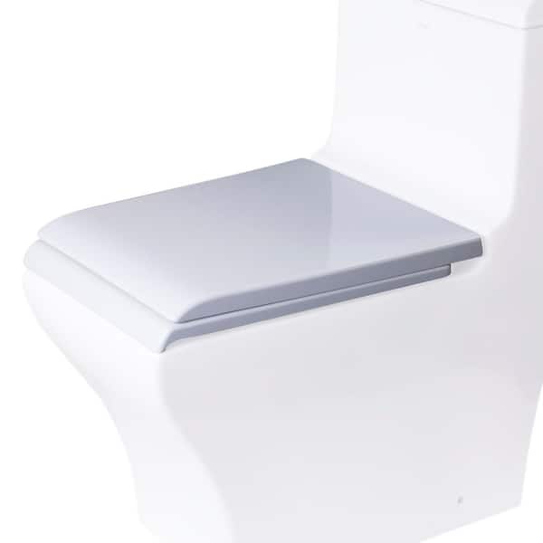 EAGO Elongated Closed Front Toilet Seat in White