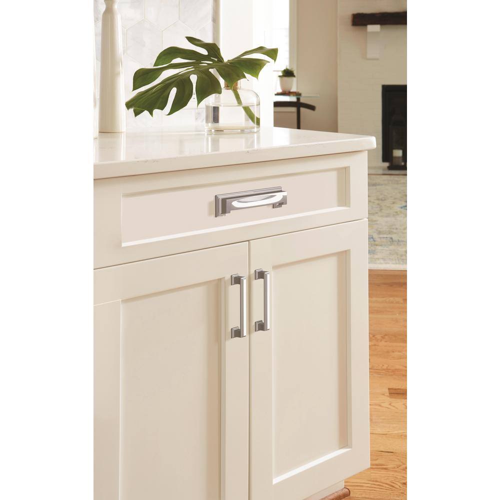 Polished Chrome Traditional Bar Cabinet Pull with Mounting Hardware