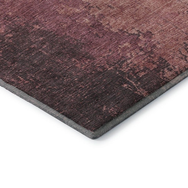 Mayfield Premium Machine Washable Abstract AMF1904 Coral 8 ft. x 10 ft. Area Rug