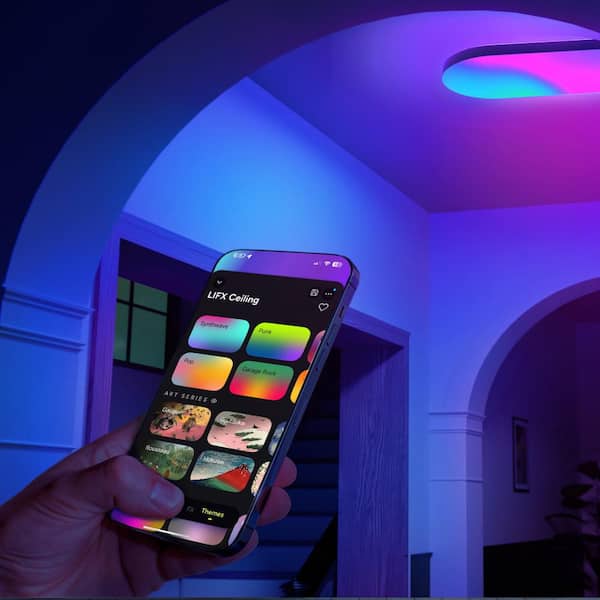 LIFX 26 in. Oval Capsule Smart Black Multi-Color WiFi Selectable