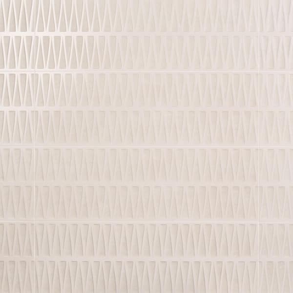 Ivy Hill Tile Terravine Deco White 11.73 in. x 35.35 in. 3D Mixed
