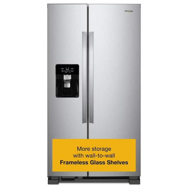Whirlpool 24.6 cu. ft. Side by Side Refrigerator in Fingerprint