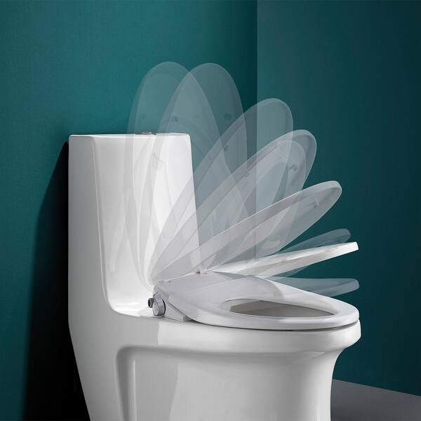 ROSWELL Taranto Quick-Release Elongated Toilet Seat with Bidet in White
