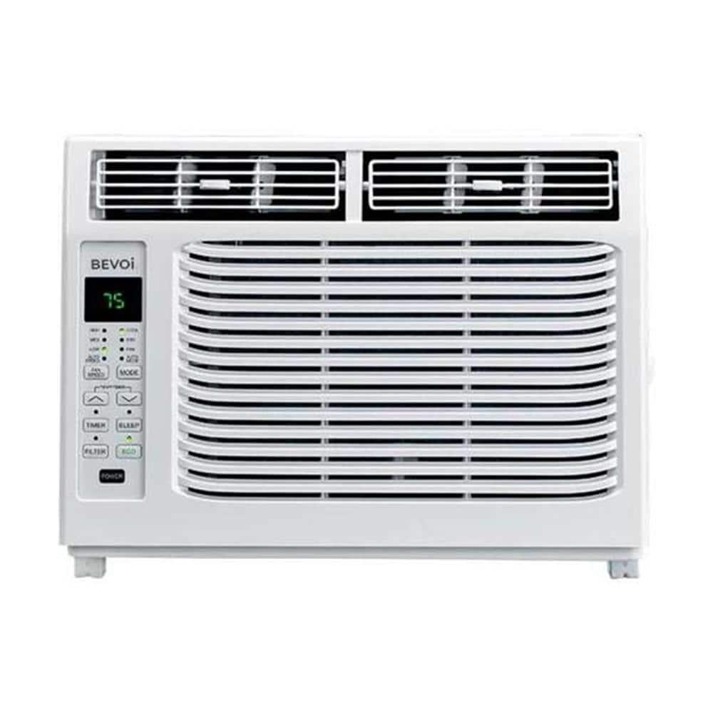 8,000 BTU 115V Window Air Conditioner Cools 350 Sq. Ft. with Heater and Rem