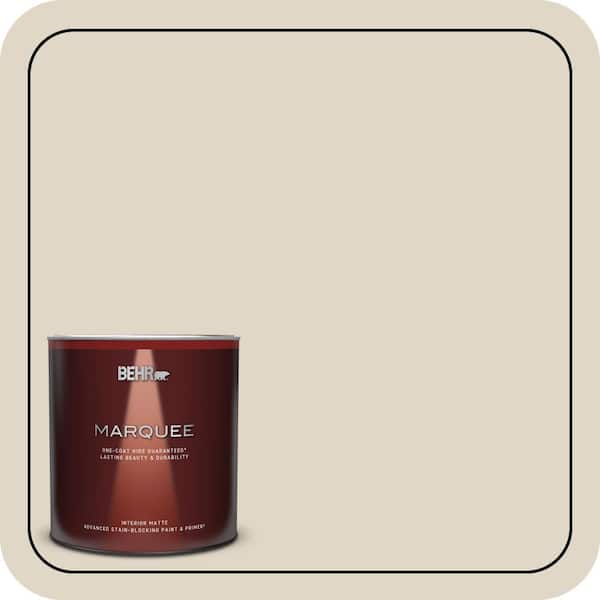 BEHR MARQUEE 1 qt. #YL-W13 Sentimental Beige Matte Interior Paint & Primer
