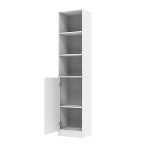 White Wood Storage Cabinet Buffet and Hutch Combination Cabinet With Shelves (157 Cabinet)