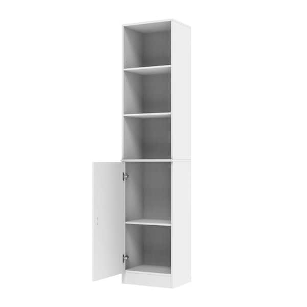 FUFU&GAGA White Wood Storage Cabinet Buffet and Hutch Combination Cabinet With Shelves (157 Cabinet)