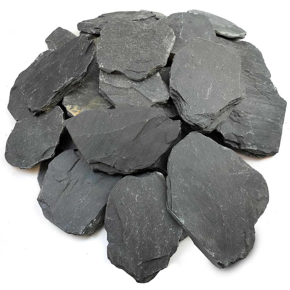 Sate Rocks 5-7 Inch Slate Rock for Aquarium, Polished Natural Stone Aquascaping ...