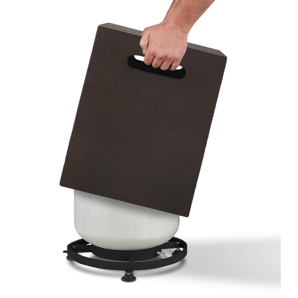 Baltic Kodiak Brown Steel Propane Tank Cover Side Table