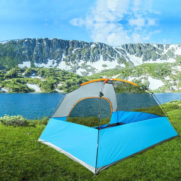 2-Person Camping Tent Tarp Multi-Purpose All-Weather Proof Poly Tarpaulin Tent Cover Tarp