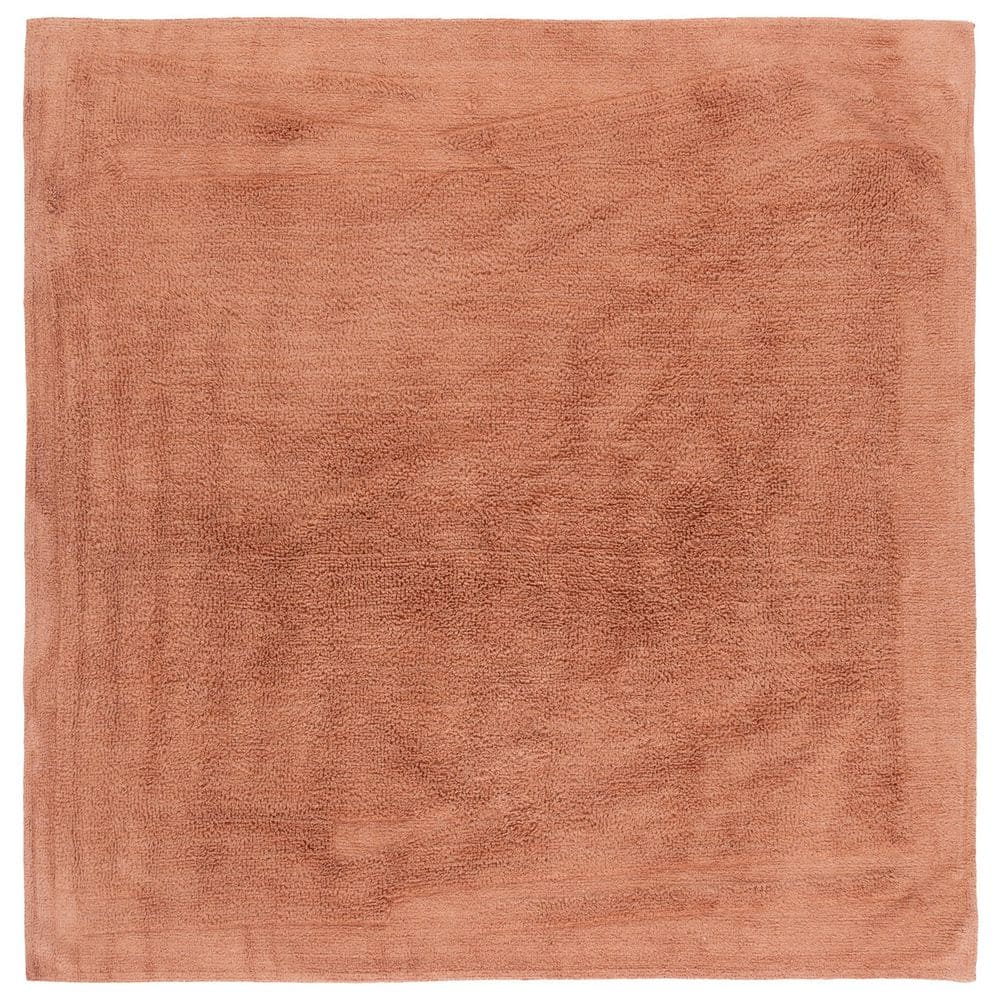 SAFAVIEH Easy Care Rust 6 ft. x 6 ft. Machine Washable High-Low ...