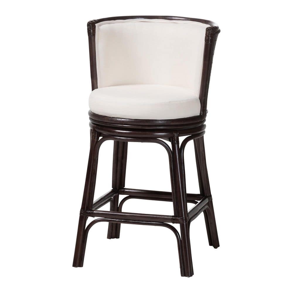 Alsip 40.6 in. H Espresso Rattan Counter Stool price history on PriceWatchPro