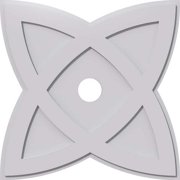 Ekena Millwork 1 in. P X 11-1/4 in. C X 30 in. OD X 4 in. ID Cosmo Architectural Grade PVC Contemporary Ceiling Medallion