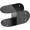 Afoxsos Carbon Steel Post Caps Bracket Black 14-Gauge for Beam Connection 4-Pack 59SA05384