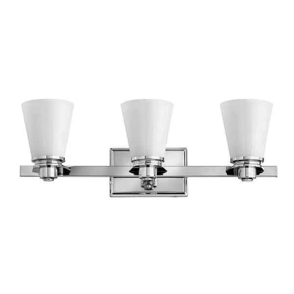 HINKLEY Avon 23.0 in. 3 Light Chrome Vanity Light
