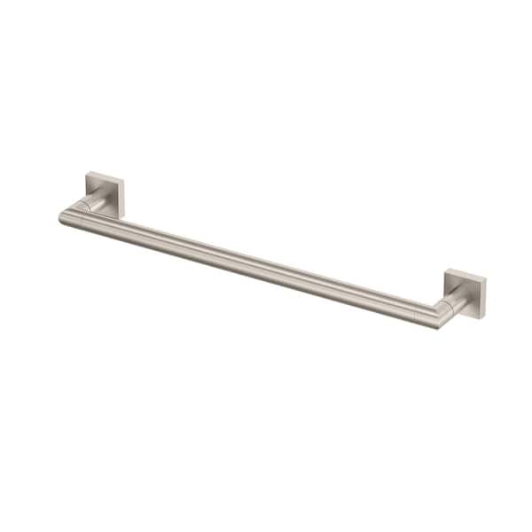 Glam Too 18 in. Wall Mounted Towel Bar in Satin Nickel
