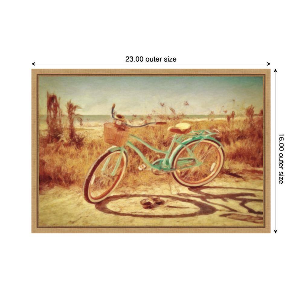 Sanibel Bike Sylvie Maple Framed Canvas Wall Art