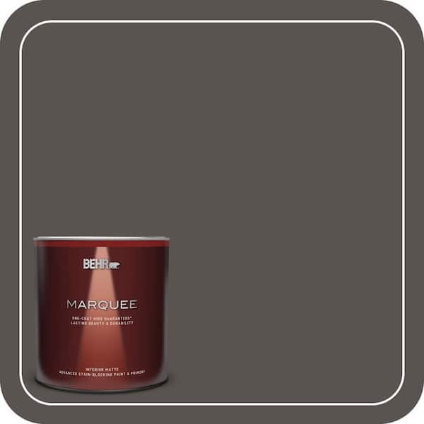 BEHR MARQUEE 1 qt. #BXC-23 Catskill Brown Matte Interior Paint & Primer
