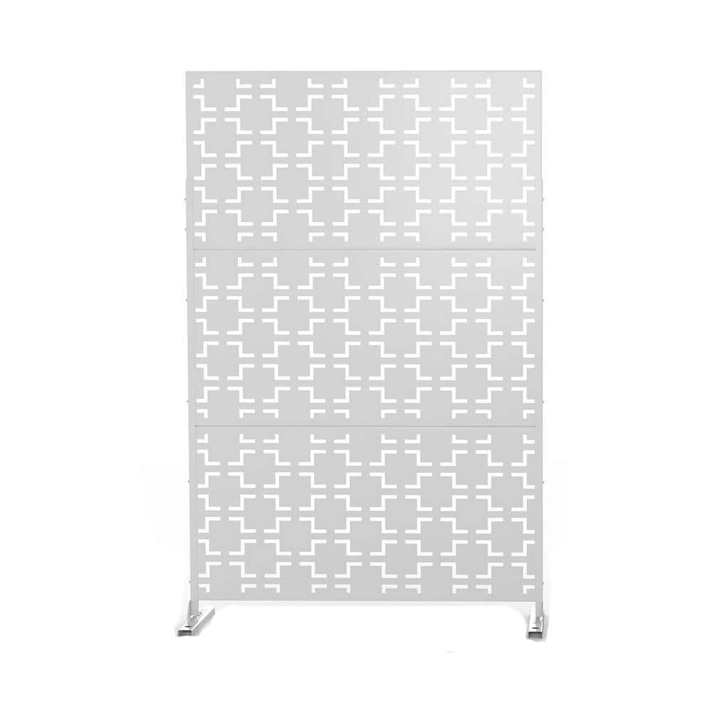 6.33 ft. H x 3.93 ft. W Laser Cut Metal Privacy Screen 3-Panels GM-L-17 ...