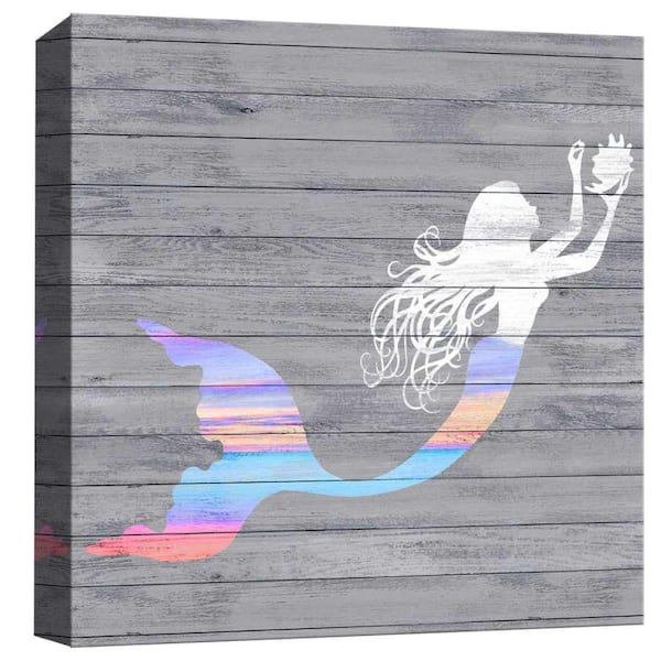 PTM Images 15 in. x 15 in. ''The Mermaid And The Sea'' Printed Canvas Wall Art