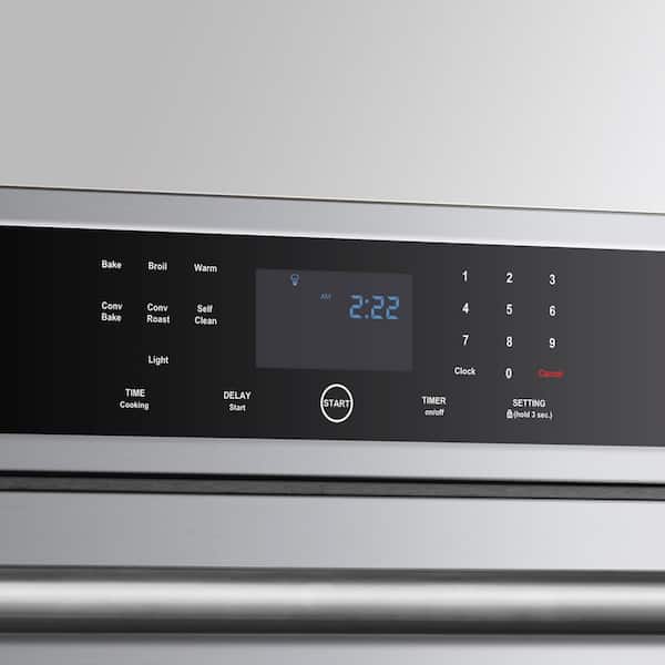 Sunmaki 30 in. Single Deluxe Wall Oven with Convection Self-Cleaning in Stainless Steel BKEWHDAM30