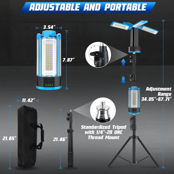 BeamBox 120 Volt Integrated LED Rechargeable Camping Work Light
