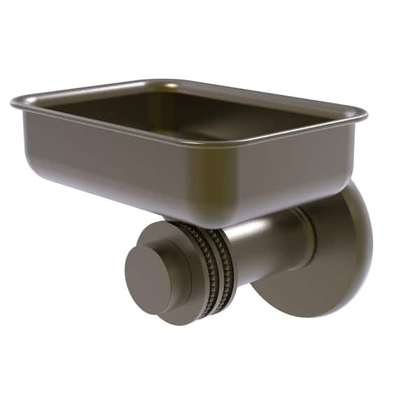 Allied Brass Mercury Collection Wall Mounted Soap Dish with Dotted Accents in Antique Brass