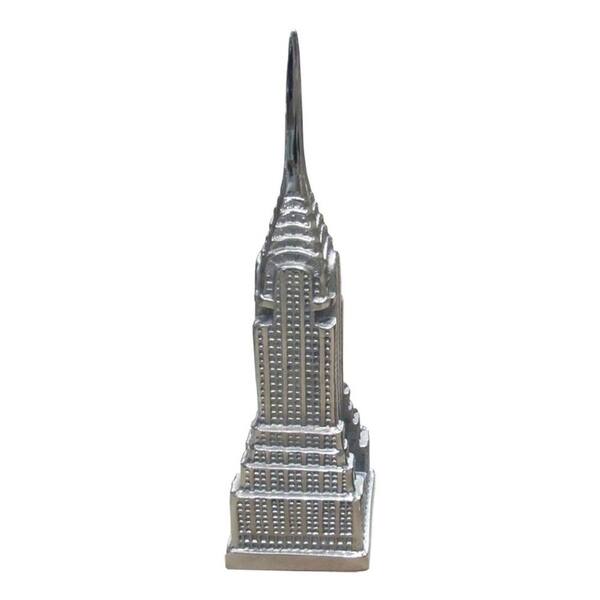 Filament Design Luna 14 in. Eiffel Tower Decorative Statue in Satin Nickel