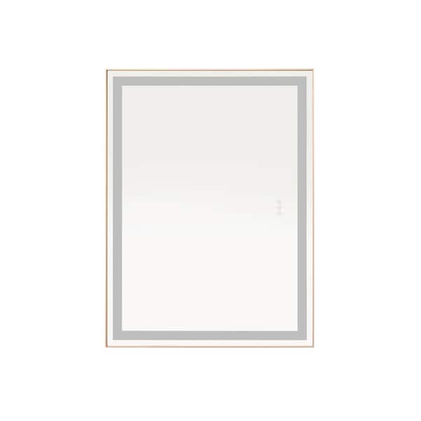 36 in. W x 48 in. H Rectangular Frameless Wall Mounted Bathroom Vanity