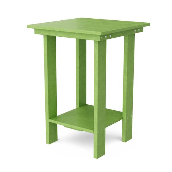 Contemporary Lime Green HDPE Plastic Outdoor Balcony Side Table
