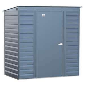 Select 6 ft. W x 4 ft. D Blue Grey Metal Shed 21 sq. ft.