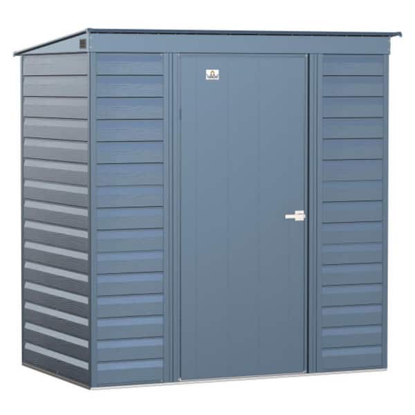 Arrow Select 6 ft. W x 4 ft. D Blue Grey Metal Shed 21 sq. ft.
