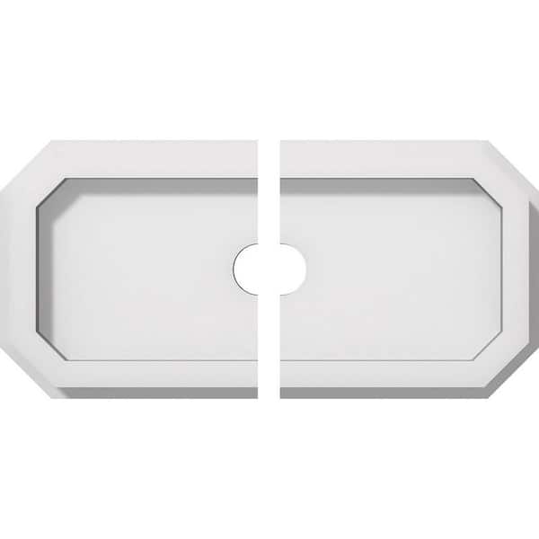 Ekena Millwork 10 in. x 5 in. x 1 in. Emerald Architectural Grade PVC Contemporary Ceiling Medallion (2-Piece)