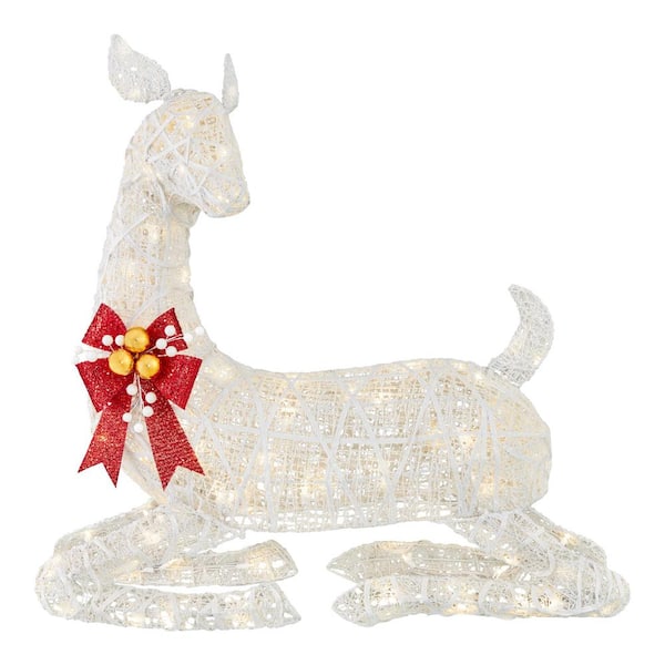 3 ft. Polar Wishes LED Lying Deer Holiday Yard Decoration Y36