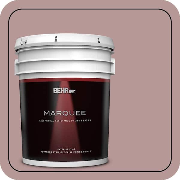BEHR MARQUEE 5 gal. #130F-4 Fond Memory Flat Exterior Paint & Primer