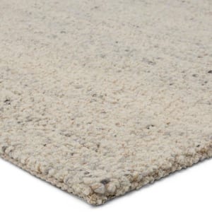 Lamay White 8 ft. x 10 ft. Solid Area Rug