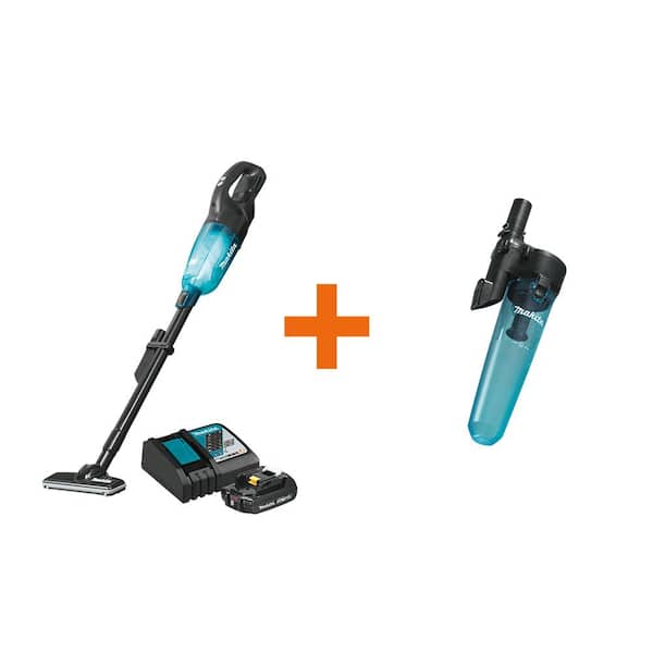 Makita 18V LXT Compact Brushless Cordless 3-Speed Vacuum Kit, 2.0Ah with  Black Cyclonic Vacuum Attachment with Lock XLC04R1BX411721 The Home Depot