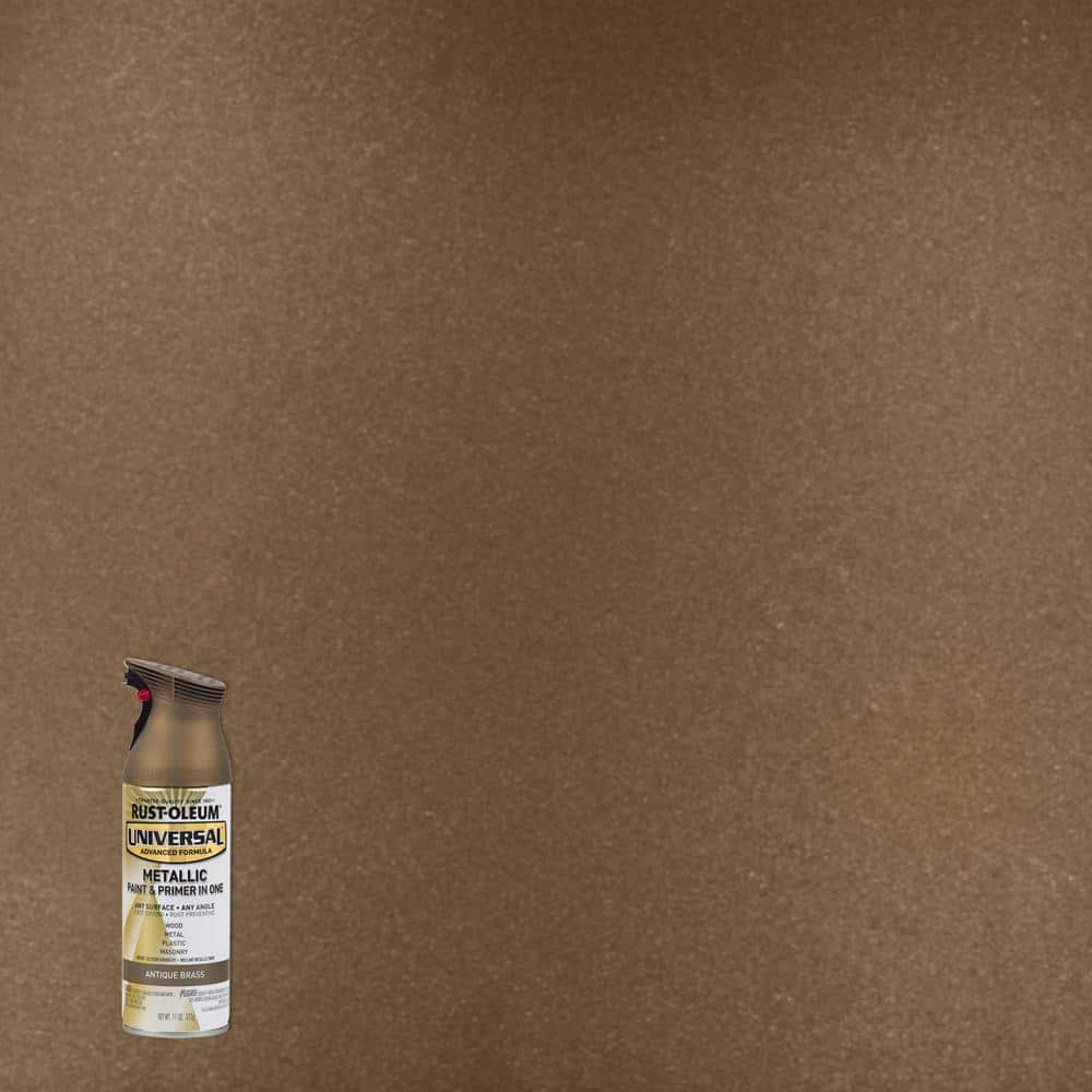 Rust-Oleum 260728-6PK Universal All Surface Metallic Spray Paint, 11 oz, Antique Brass, 6 Pack