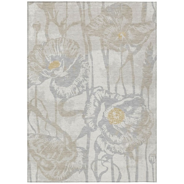 Chantille Machine Washable Indoor/Outdoor Abstract ACN2894 Ivory 10 ft. x 14 ft. Area Rug