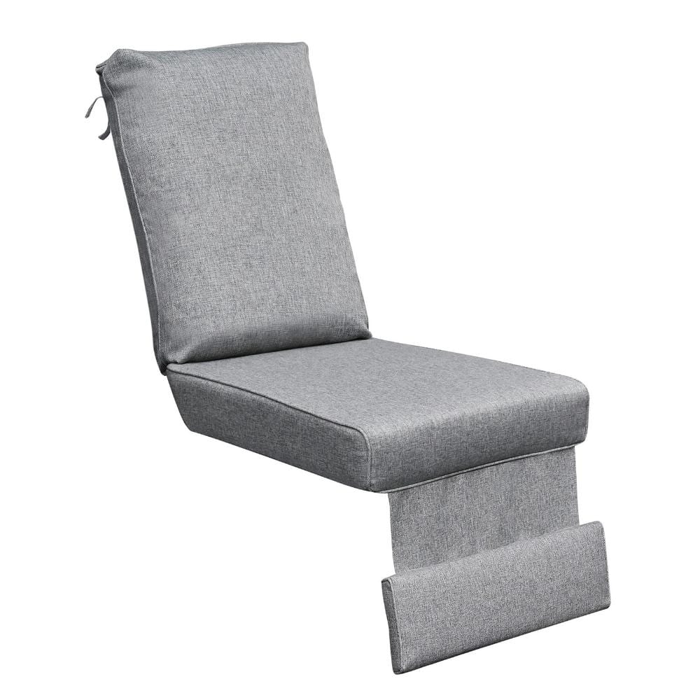 "1-Piece Outdoor Lounge Chair Replacement Cushion With Back Recliner Chair Cushion in Grey, 5.5"" thickness" price history on PriceWatchPro
