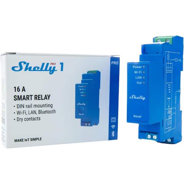 SHELLY WiFi Operated Relay Switch 1CH 16A from Alltrade