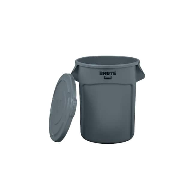 Lavex 32 Gallon Gray Round Commercial Trash Can