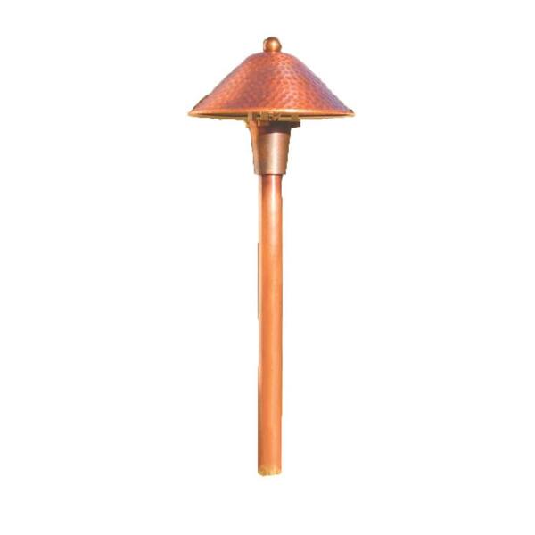 Illumine 1-Light 3-Watt Low-Voltage Raw Copper Pathlight with Solid Copper Construction Shade