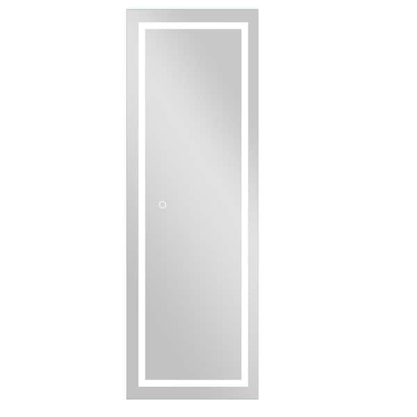 Dovelina 64 in. x 21 in. Modern Rectangle Frameless Full Length LED Mirror With Lights