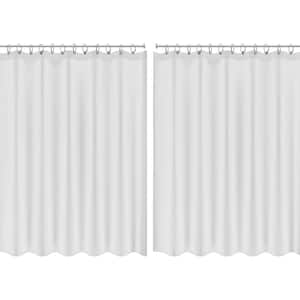 70 in. L x 72 in. W PEVA Shower Curtain Liner with Splash Guard in Super Clear (2-Pack)