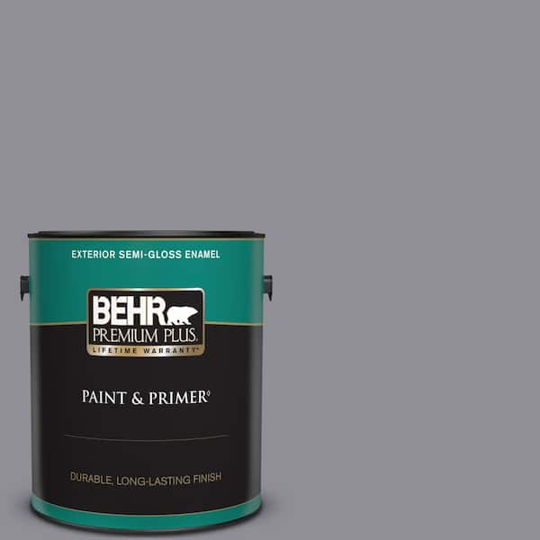 BEHR PREMIUM PLUS 1 gal. #ECC-23-2 Heather Field Semi-Gloss Enamel Exterior Paint & Primer