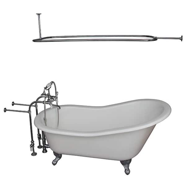 Barclay Products 5 ft. Cast Iron Ball and Claw Feet Slipper Tub in ...